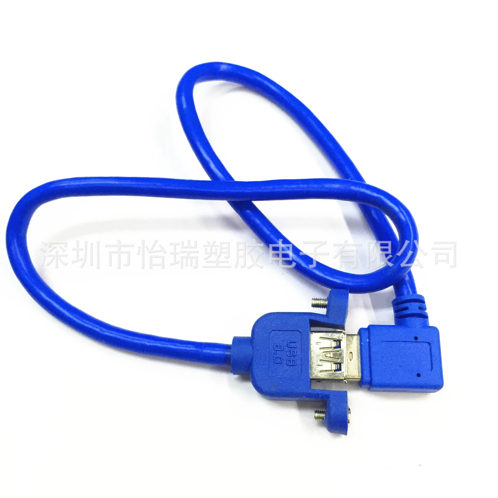 USB3.0 мужской правильный изгиб женщин удлинитель с резьбовое отверстие ушками