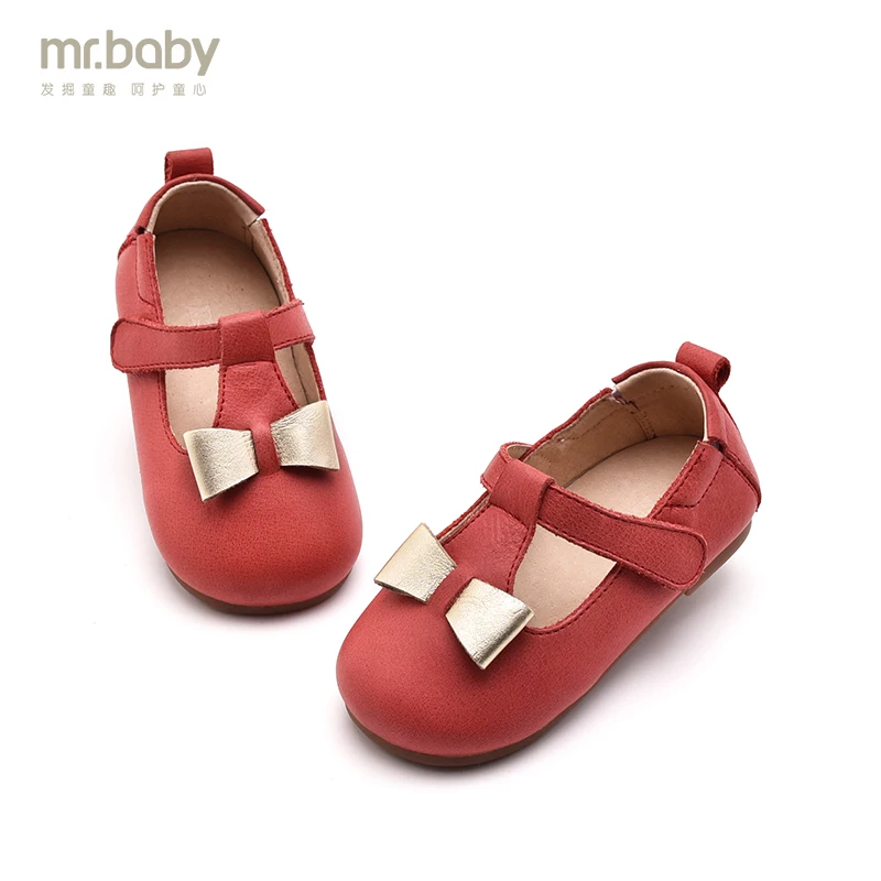

Mr.baby children shoes spring and autumn new arrival cowhide bow round toe baby toddler shoes