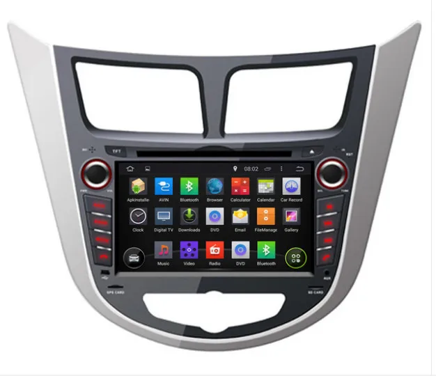 Подарки rom 16G четырехъядерный Android 7,1 Fit hyundai Verna/Accent/Solaris 2011 2012-16 автомобильный dvd-плеер Мультимедиа Навигация DVD gps