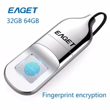 32GB 64GB  Recognition Fingerprint Encryption USB Memory Stick