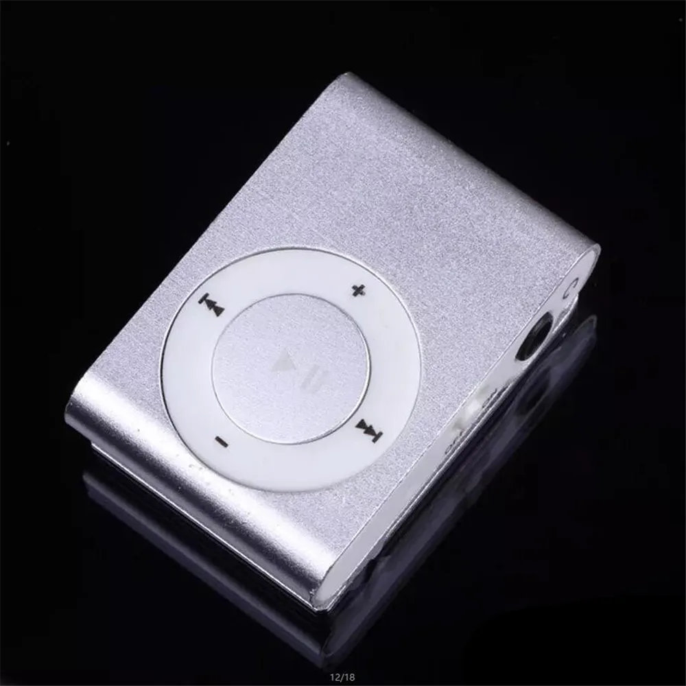 FGHGF дешевый USB металлический мини MP3-плеер с зажимом, спортивный портативный музыкальный цифровой TF/SD слот для карт, плеер mp 3 плеер, карта для бега - Цвет: silvery