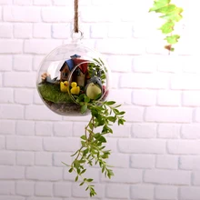 100 шт. модные боросиликатного стекла Висячие Ваза& Настольная Ваза Home Decor диаметр 8 см прозрачный