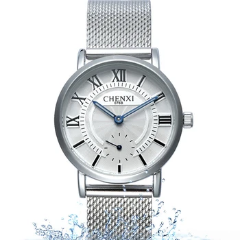 

Chenxi Fashion Men Business Watches Luxury Quartz Waterproof Watch Mesh Stainless Steel Watchband Man Clock Wristwatches 076