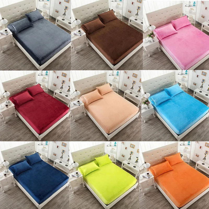 velvet warm flannel fleece 25cm hight twin full queen king size fleece sheets queen