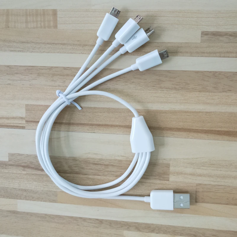 

50cm 4 in 1 Micro USB charger cable charge 4 android devices simultaneously