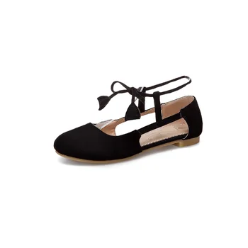

In 2019 the new comfortable with round head women's single shoe tide 33-43