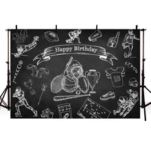 Vinyl Photographic Backdrops Happy Birthday Party Photo Background Love Sports Backgrounds for Boys Football and Basketball
