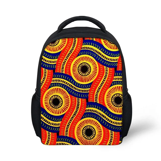FORUDESIGNS School Bag African Traditional Printed 12 Inch Schoolbag