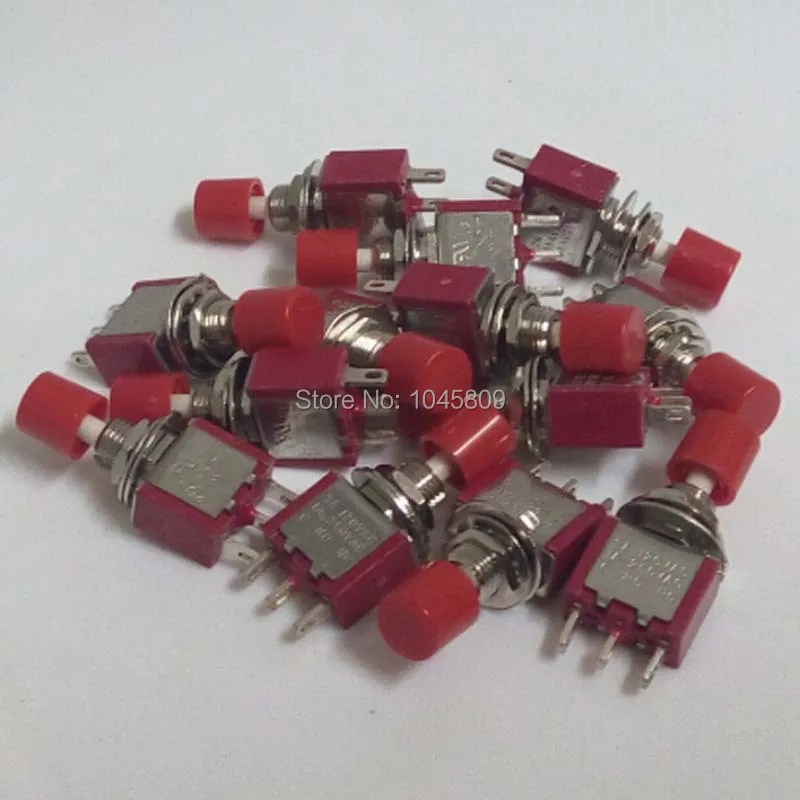 

LANDTONE 10 X 1A 250VAC Momentary Red Push Button Switch Mark UL