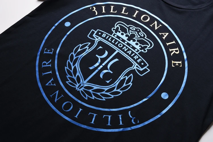 TACE& SHARK футболка с надписью «миллиардер» короткий рукав Лето мерсеризованный хлопок модный принт Удобный Простой