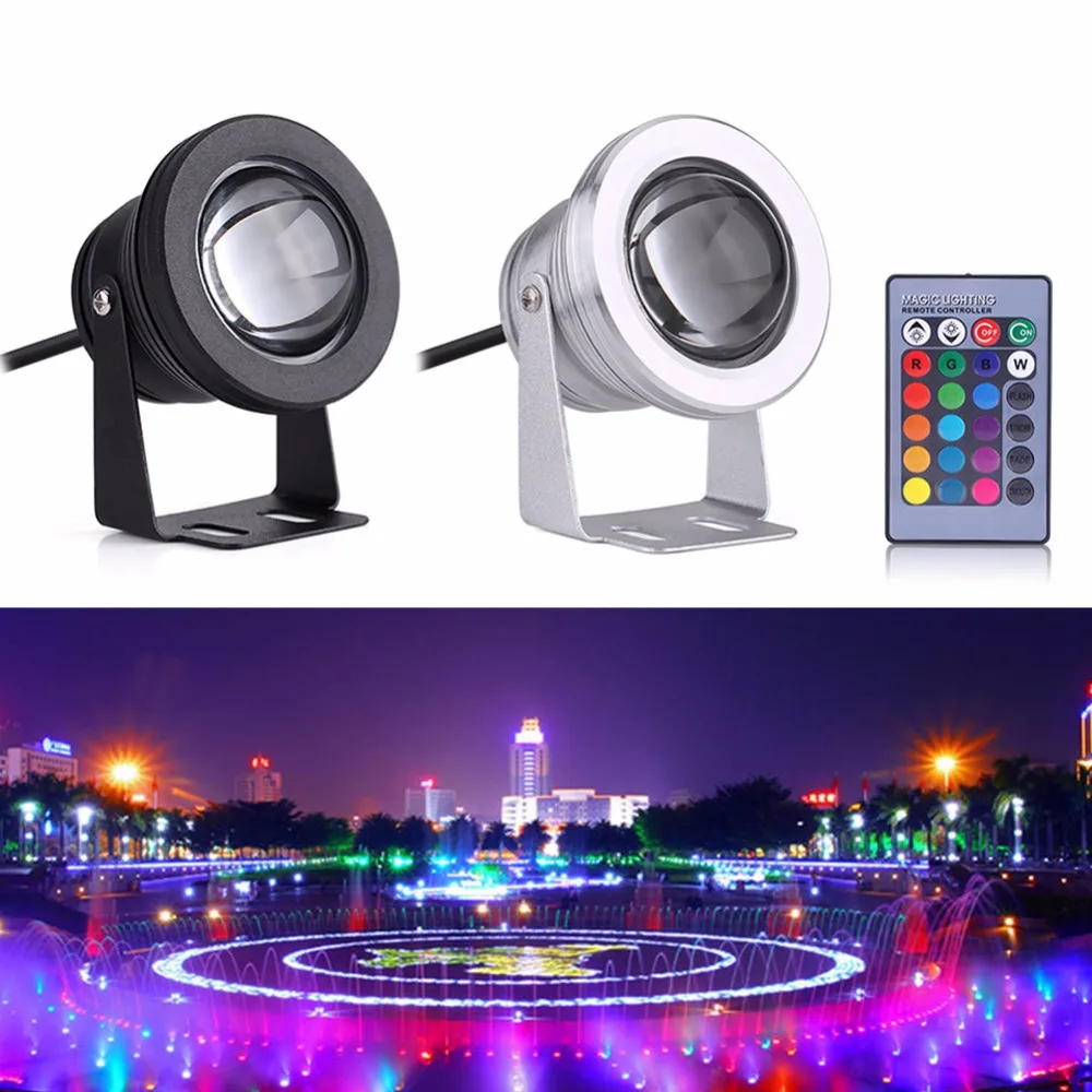 Морская Лодка яхты подводный RGB свет 10 Вт 12 В RGB светодиодный подводный источник света IP68 Водонепроницаемый Пруд аквариумная лампа