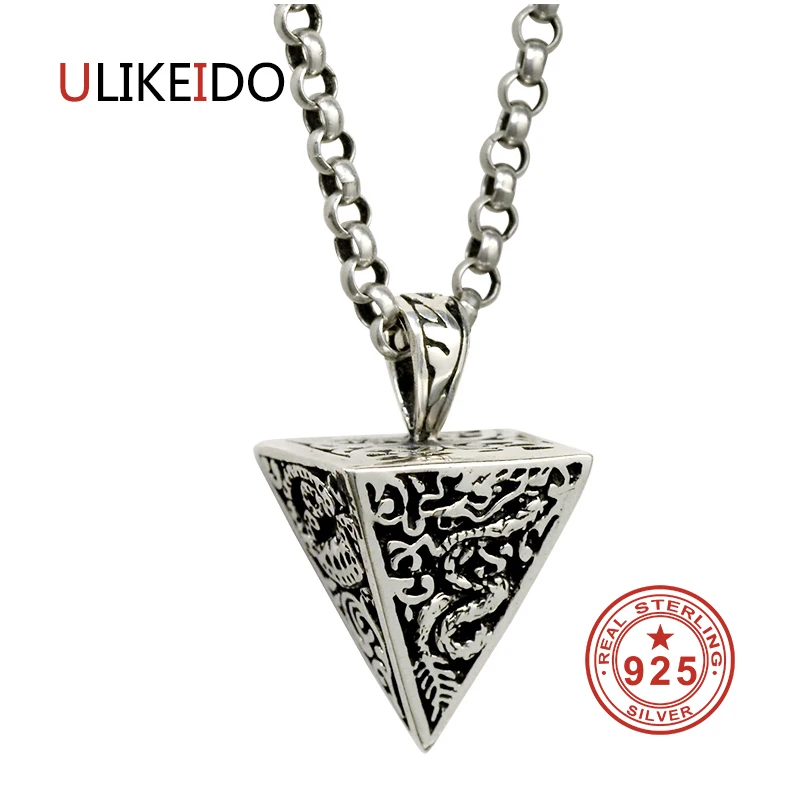 

Pure 925 Sterling Silver Jewelry Charms Punk Pendants for Men And Women Thai Silver Necklace Chain Fine Gift 1295