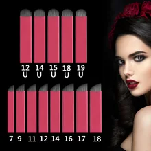 0,18 мм 200 шт красный 7/9/12/14/16 U форма иглы татуировки мануального татуажа бровей, лезвия, Перманентный макияж ручной бровей наклона лезвий TattooTool