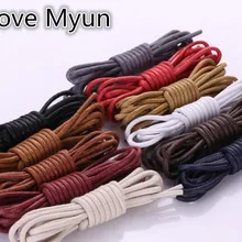 Круглые Вощеные шнурки кожаные шнурки для обуви ботинок шнурки для спортивной обуви шнур шнурки черный коричневый синий фиолетовый красный винный белый 60-180 см