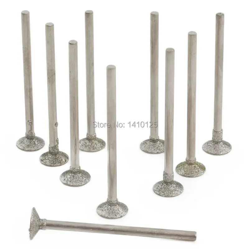 JOINER Diamond Coated Cylinder Head 16 mm Cylindrical Mounted Points Grinding Bit Shank 6-6.4 mm Grit 1000 for Precision Grinding Precious Stone Agates Gems