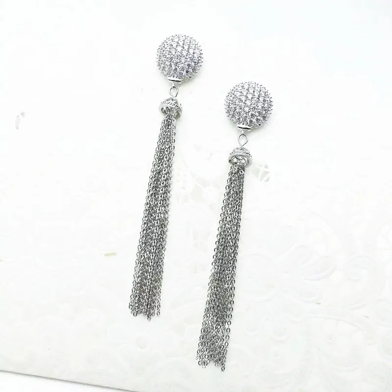 Fashion ball long tassel drop Earrings female jewelery beautiful