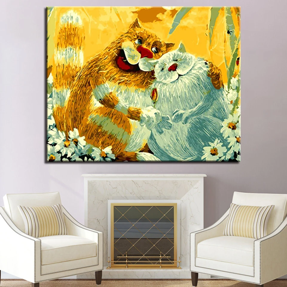 DIY Painting Wall Art Popular Acrylic On Canvas Kits Drawing By Numbers