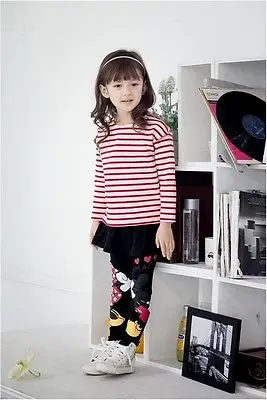 Unikids/весенне-осенние штаны с рисунком для маленьких девочек, леггинсы, детская юбка, штаны для детей 2-7 лет