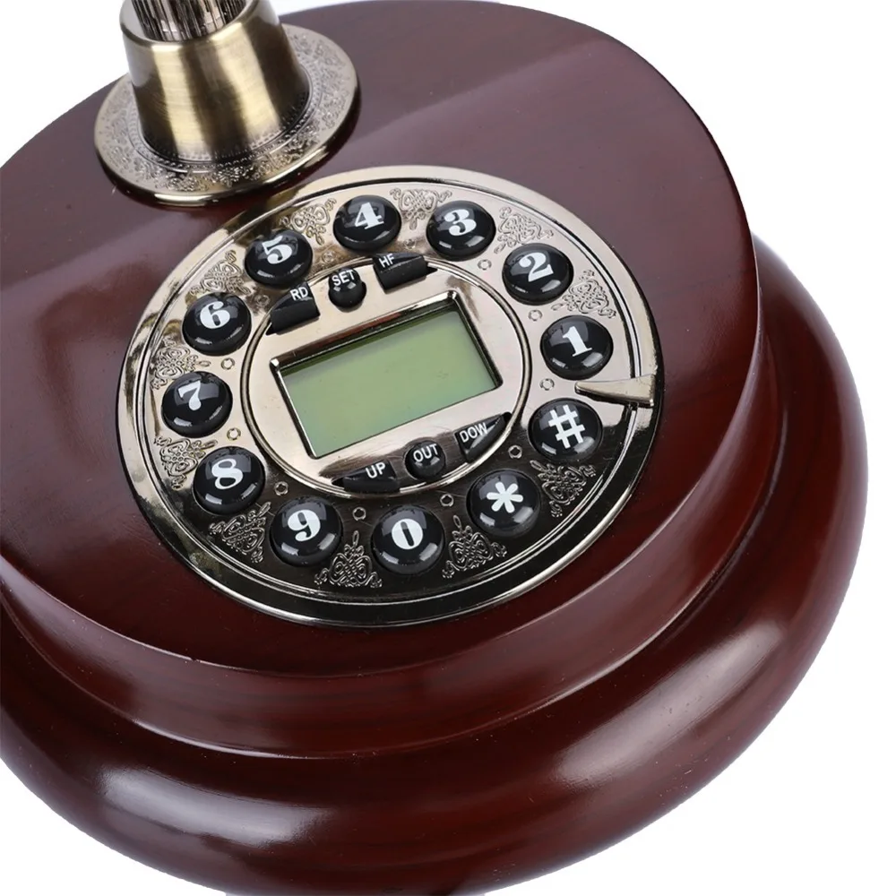 Ретро винтажный Античный Телефон стационарный телефон для дома офиса отеля FSK/DTMF проводной телефон с дисплеем