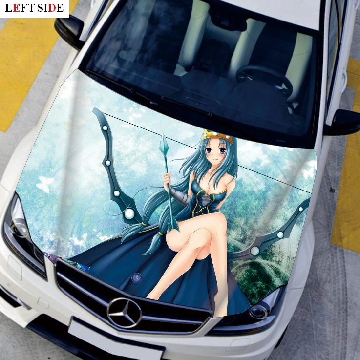 左側車のステッカーアニメ弓と矢セクシーな女性ボンネットフード車スタイリングカスタマイズサイズにスーツすべての車両ステッカー Vehicle Stickers Car Stickercar Sticker Anime Aliexpress