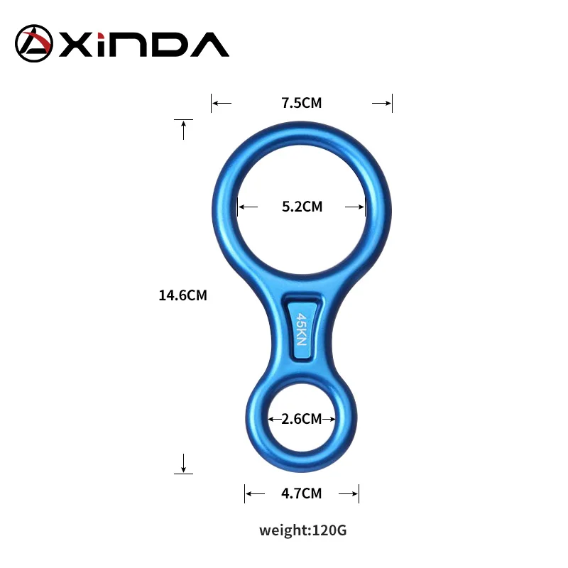 XINDA скалолазание 8-Форма восемь кольцо Спуск устройство 45KN спусковое устройство страховки скалолазание карабин на открытом воздухе горные комплект для спуска
