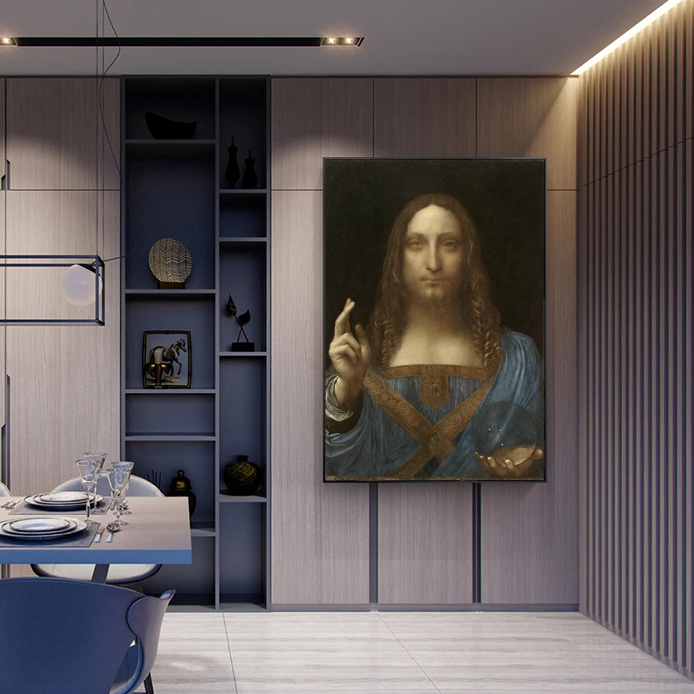 Salvator Mundi настенные картины на холсте репродукции от Leonardo Da Vinci знаменитые домашние декоративные картины на холсте для гостиной