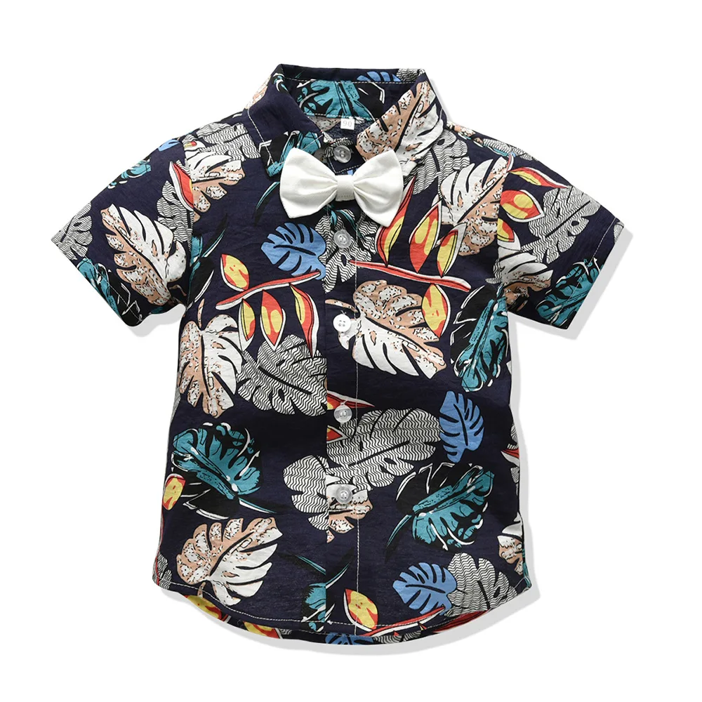 Baby Boys Casual Leaf Printed Shirt 