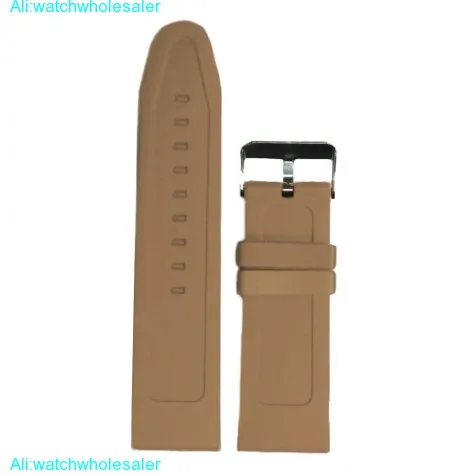 26mm Chocolate Brown Silicone Jelly Rubber Unisex Watch Band Straps WB1062Z26JB