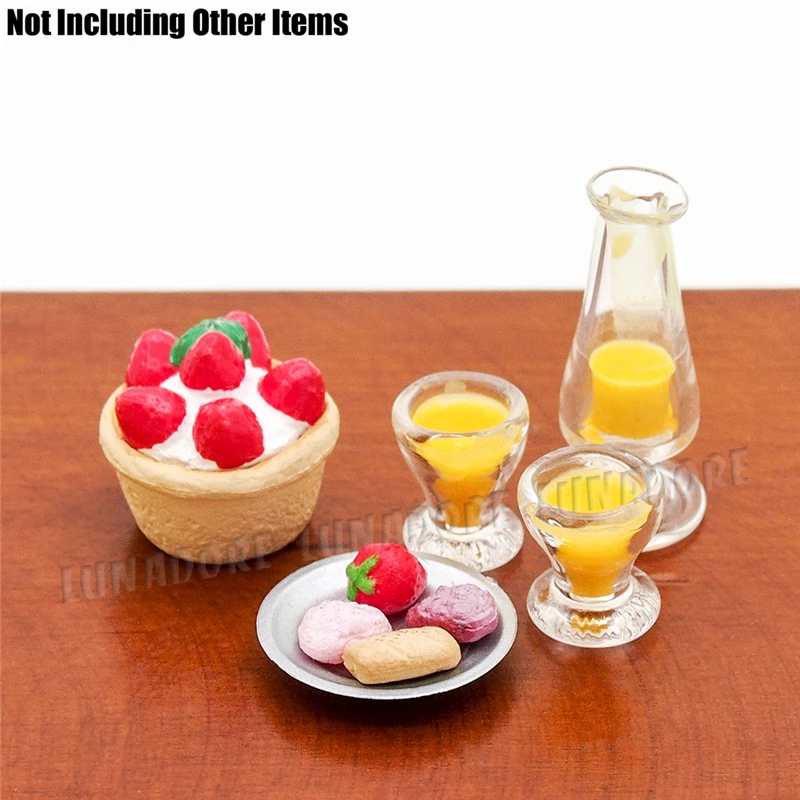 Odoria 1:12 миниатюрная еда 3 шт. сок манго чашки Фруктовый пудинг кукольный домик кухонные аксессуары