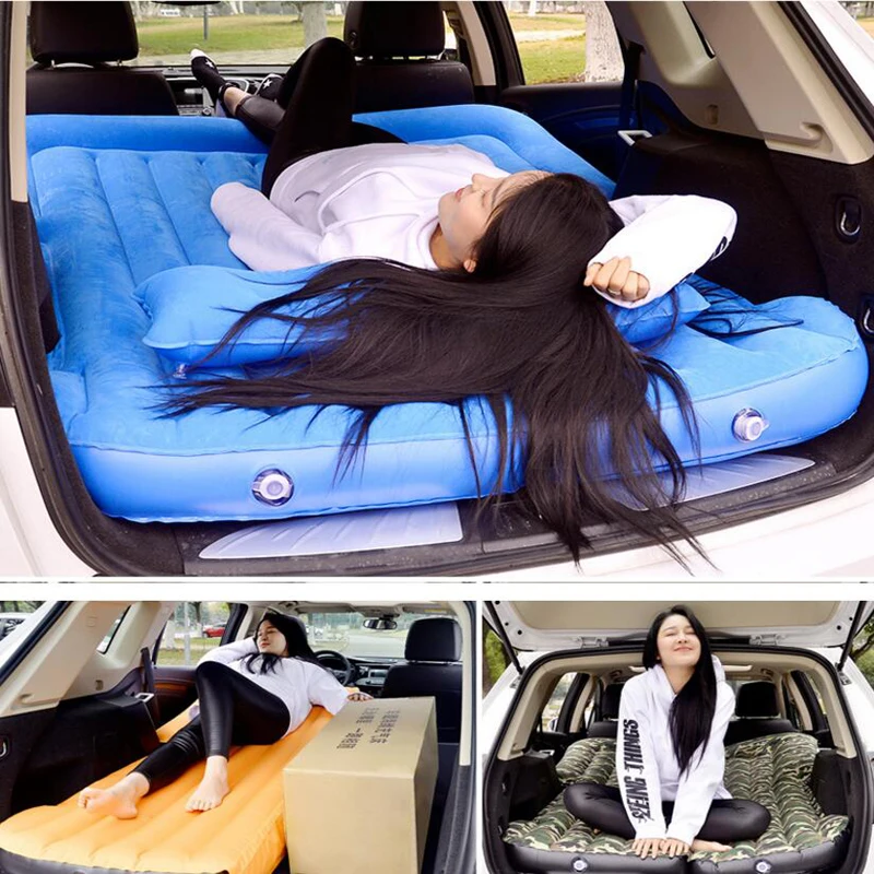 Regalo del Día de la Madre! Colorido viajes en coche colchón inflable cama de aire colchón de camping al aire libre vehículo universal sofá de aire