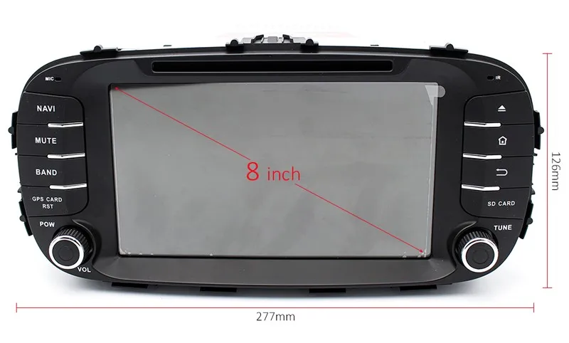 Cheap Android 9.0 octa core 4G RAM 64G ROM car dvd player gps glonass navigaiton for KIA soul 2014 2015 2016 14