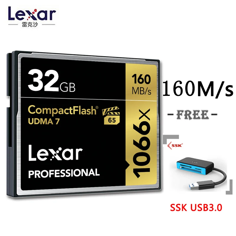 Buy Lexar 32G 64G cf card 160MB/s CompactFlash CF