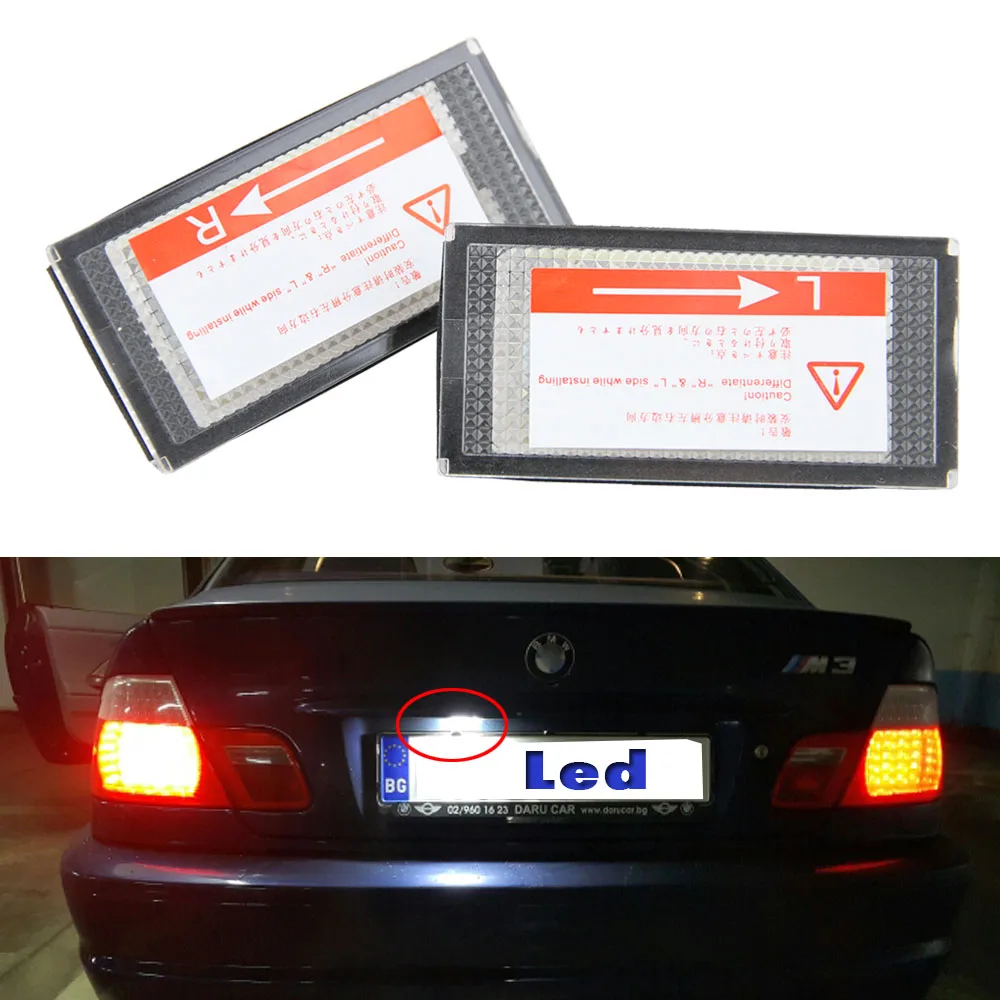 2X Автомобильные светодиодные лампы номерного знака для BMW 3 серии/E46 2d Coupe 1998 2003/M3/Pre