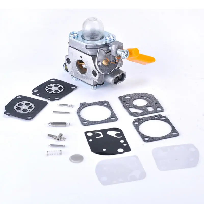 

Carburetor + Carb Rebuild Kit for ZAMA C1U-H60 Homelite Ryobi Trimmer 308054003, 985624001 & 3074504