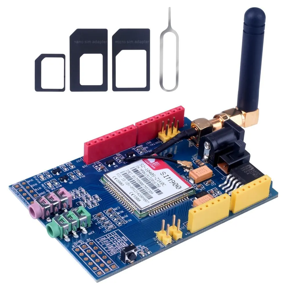 

Free shipping 1PCS/LOT SIM900 GPRS/GSM Shield Development Board Quad-Band Module For Arduino Compatible High Quality