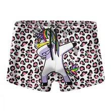 Dabbin Единорог шаблон 3D печать Speedo мужские купальные мужские плавки мужские боксеры купальники сексуальные с низкой талией