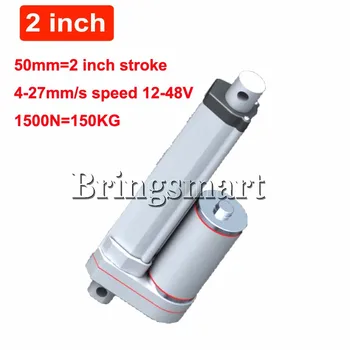 

Bringsmart SRA-A 12V DC Linear Actuator Stroke 50mm 12-48V 1500N Heavy Duty 4-27mm/s Tubular Electric Putter Motor 150KG Load