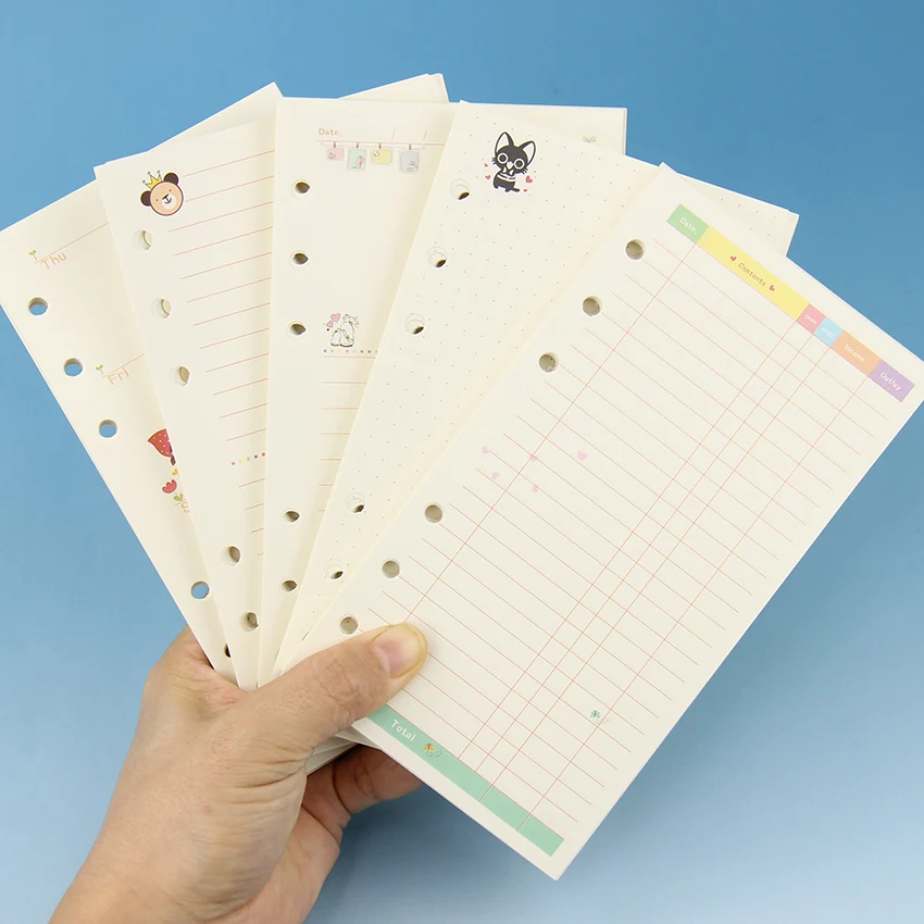 

1PC Kawaii Diary Spiral A6 Notebook Ring Binder Paper Loose Page Notebook Stationery Office Supplies