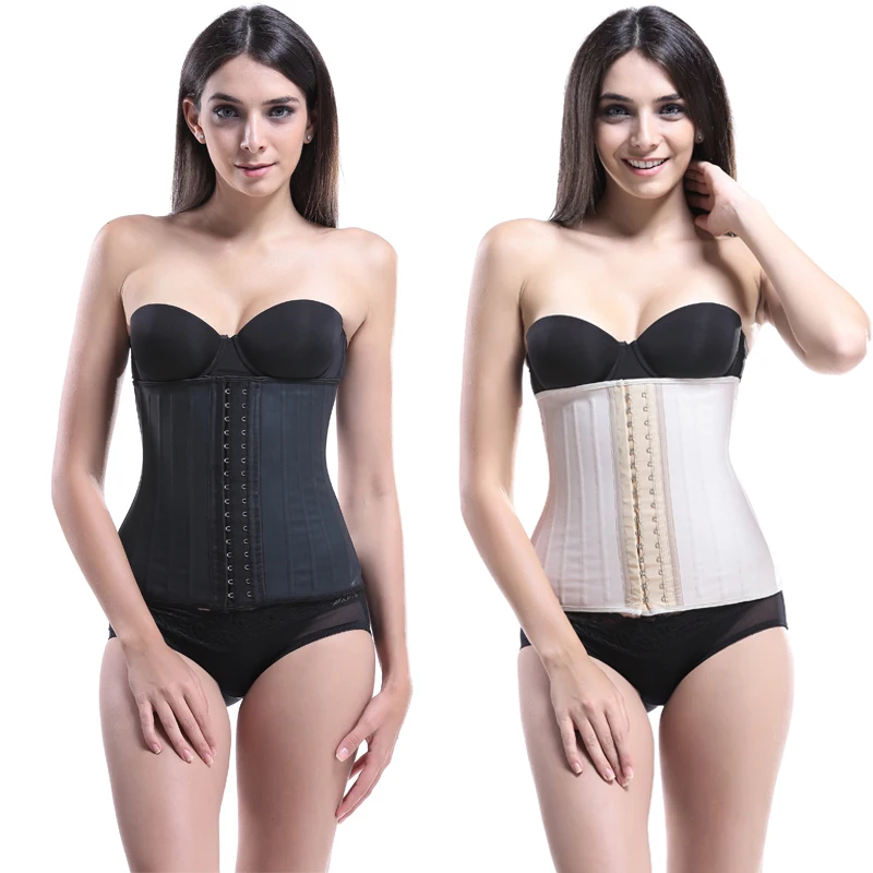 

100%Latex Waist Trainer Corset Belly Dropshipping Slimming Underwear Body Shaper Modeling Strap 25 Steel Boned Waist Cincher