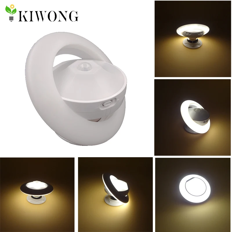 Светодиодный ночник вращающийся на 360 градусов с датчиком движения|led night|lamp forlight