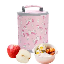 Для женщин Портативный сумка для обеда с милыми цветами, любовь Термальность мешок Вишня Еда коробка высокого Ёмкость малыш