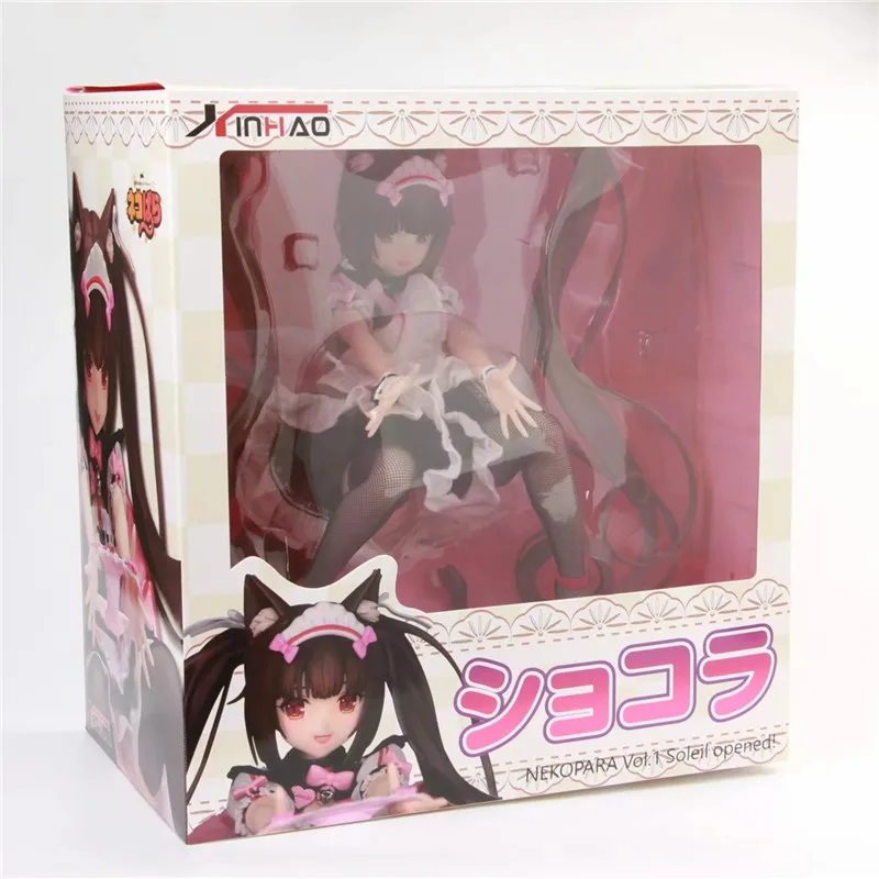 Luxury Nekopara Vol.1 Chocolat Action Figure Toys Sexy Anime Servant Gril Nekopara Vanilla Figuras Dolls Brinquedos 23cm (1)