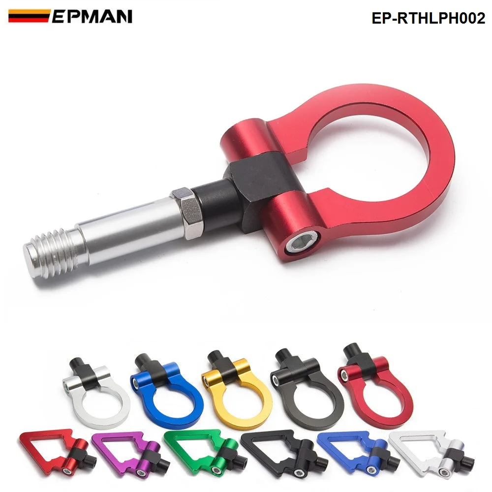 

EPMAN Japan Model Car Auto Trailer Tow Hook Ring Eye Towing Front Rear Aluminum For Honda Fit 2009 EP-RTHLPH002