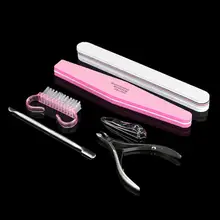 Набор инструментов для маникюра из нержавеющей стали, 8 шт, полировальные пилки для дизайна ногтей, буферный блок, маникюрные инструменты, набор УФ-гелей для педикюра A13