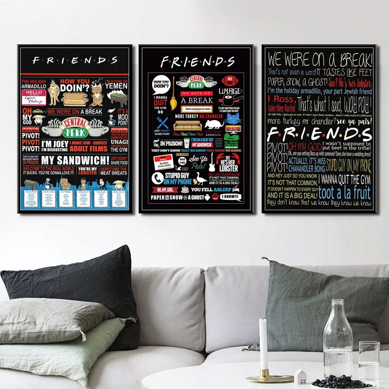 P094 Friends Usa Clic Tv Series Hot Art Painting Silk Canvas Tv Series Hot Art Painting Silk Canvas
