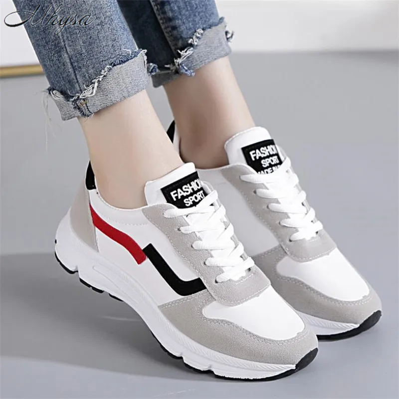 

2019 new women's sports shoes spring vulcanized shoes ladies casual shoes lightweight breathable flat shoes