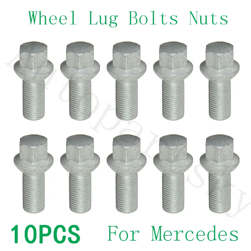 10PCS 0009904907 A000 990 49 07 колесные болты гайки для Mercedes-Benz C250 C300 C350 CLS500 E320 E350 E500 ML320 ML350 ML430 R320 R35 - Название цвета: 10PCS