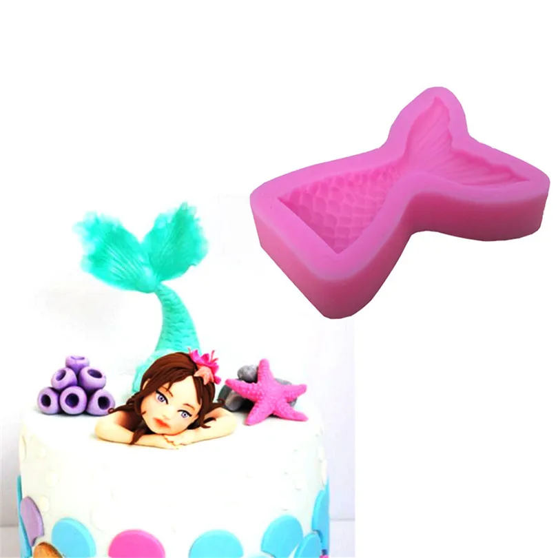 

Mermaid Tail Shape Silicone Cake Mold ,DIY Bakeware Paste Mould For Chocolate Cookie Clay Fondant Cake Decorating Tools