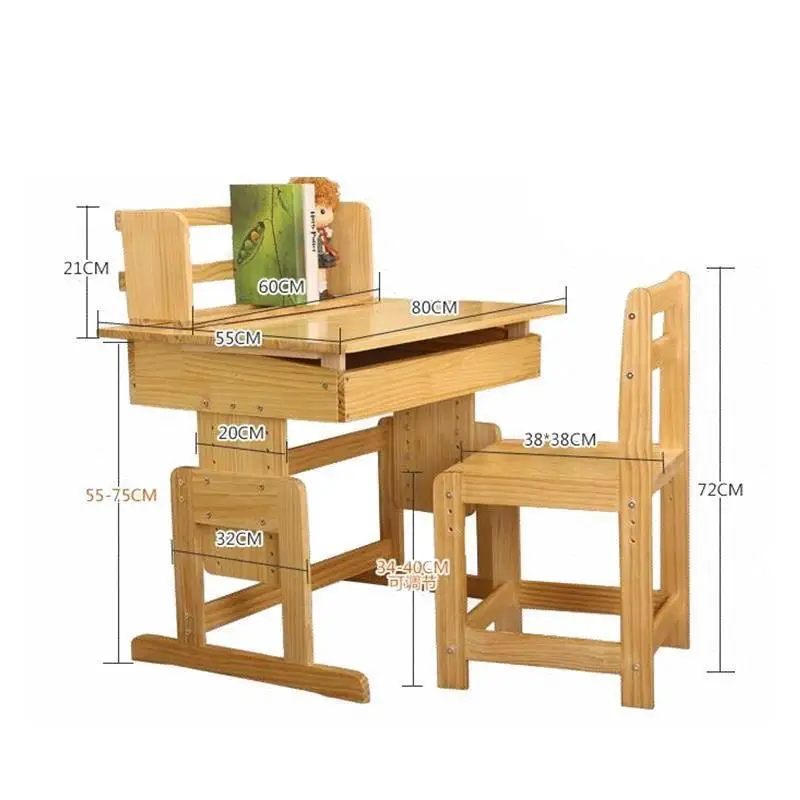 Pupitre Tableau Enfant Infantil Estudio Meja Belajar Estudar Kinder Tafel Tablo деревянный стол для детей - Цвет: Number 4