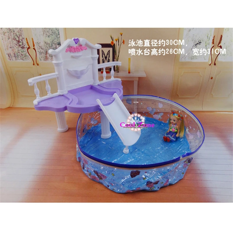 barbie doll house with swimming pool